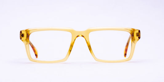 Scott 9041 Transparent Yellow Square Full-Rim Acetate Unisex Frame (51-20-145)