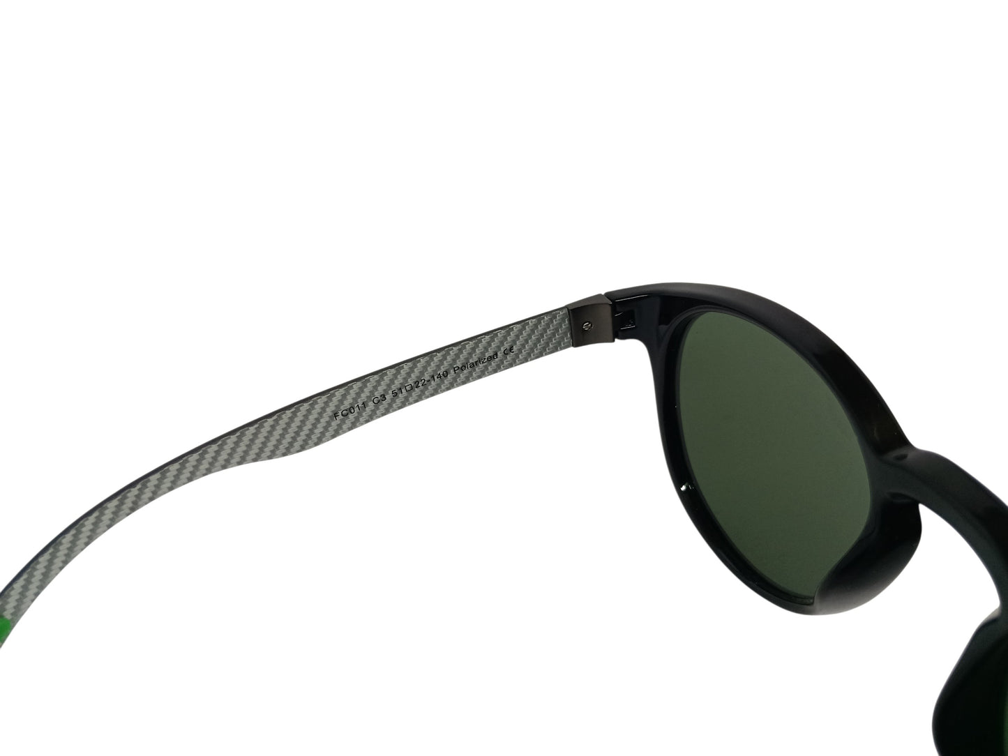 Arcadio FC011 Round Mens Black Sunglasses
