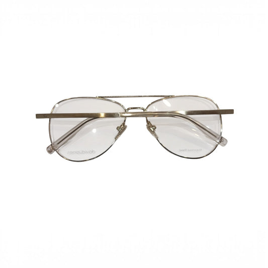 T20 Opticals David Jones DJ-0499 aviator eyeglasses with a full-frame stainless steel design in a polished finish.