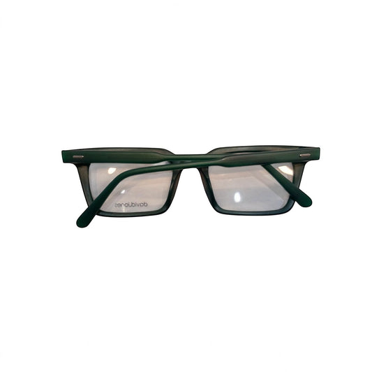 T20 Opticals David Jones DJ-2259 rectangle full-frame eyeglasses in dark green acetate for men