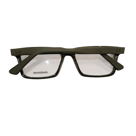 T20 Opticals David Jones DJ-2284 matte olive green rectangle full-frame acetate eyeglasses for men