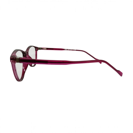T20 Opticals Growth 5006 magenta cat eye plastic eyeglasses frame side view