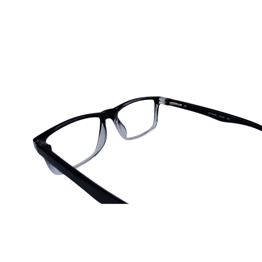 EYRUS 3325 Black & Red Rectangular Two-Tone Plastic Frame (3325 50-18-140 w-135)