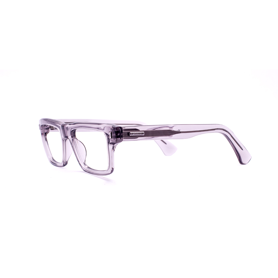 Scott MYSTIQUE Transparent Grey Square Full-Rim Acetate Unisex Frame (54-21-145)