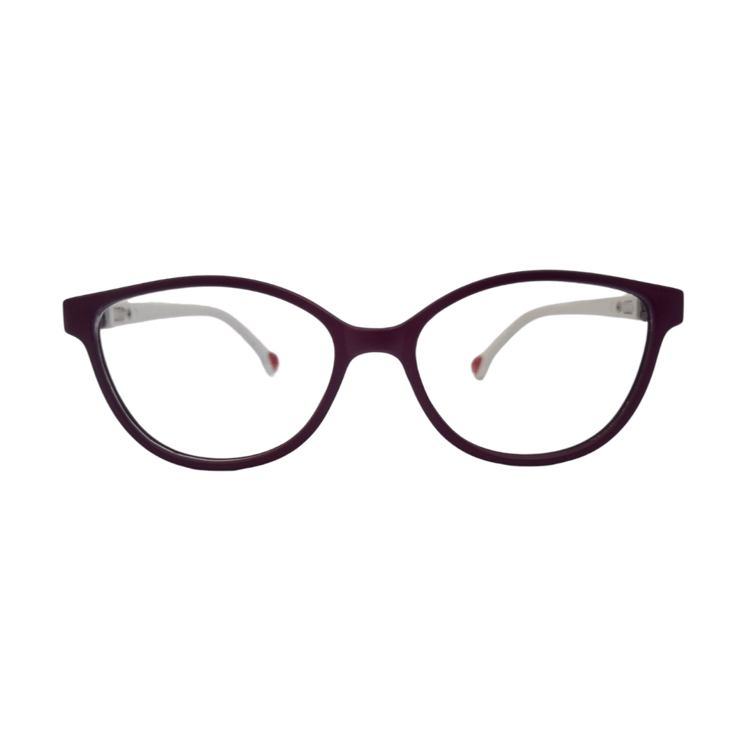 EYRUS KIDS 17003 Matte Brown Cat-Eye Petite Plastic Frame (46-18-130, w-122, h-39)
