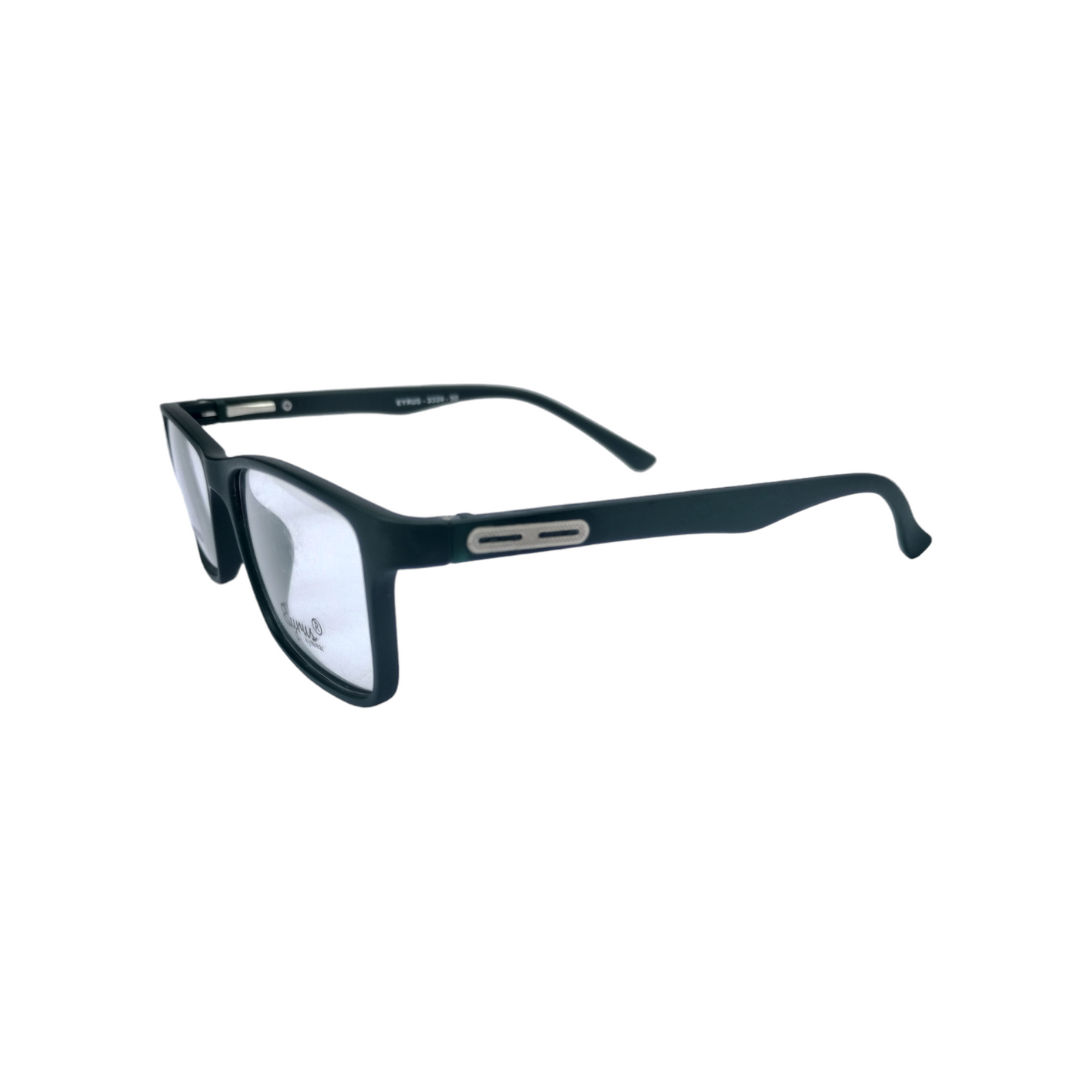 EYRUS 3324 Matte Dark Green Rectangular Metal-Detail Acetate Frame