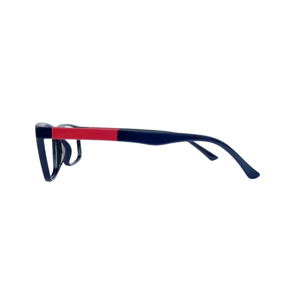 EYRUS 3325 Black & Red Rectangular Two-Tone Plastic Frame (3325 50-18-140 w-135)