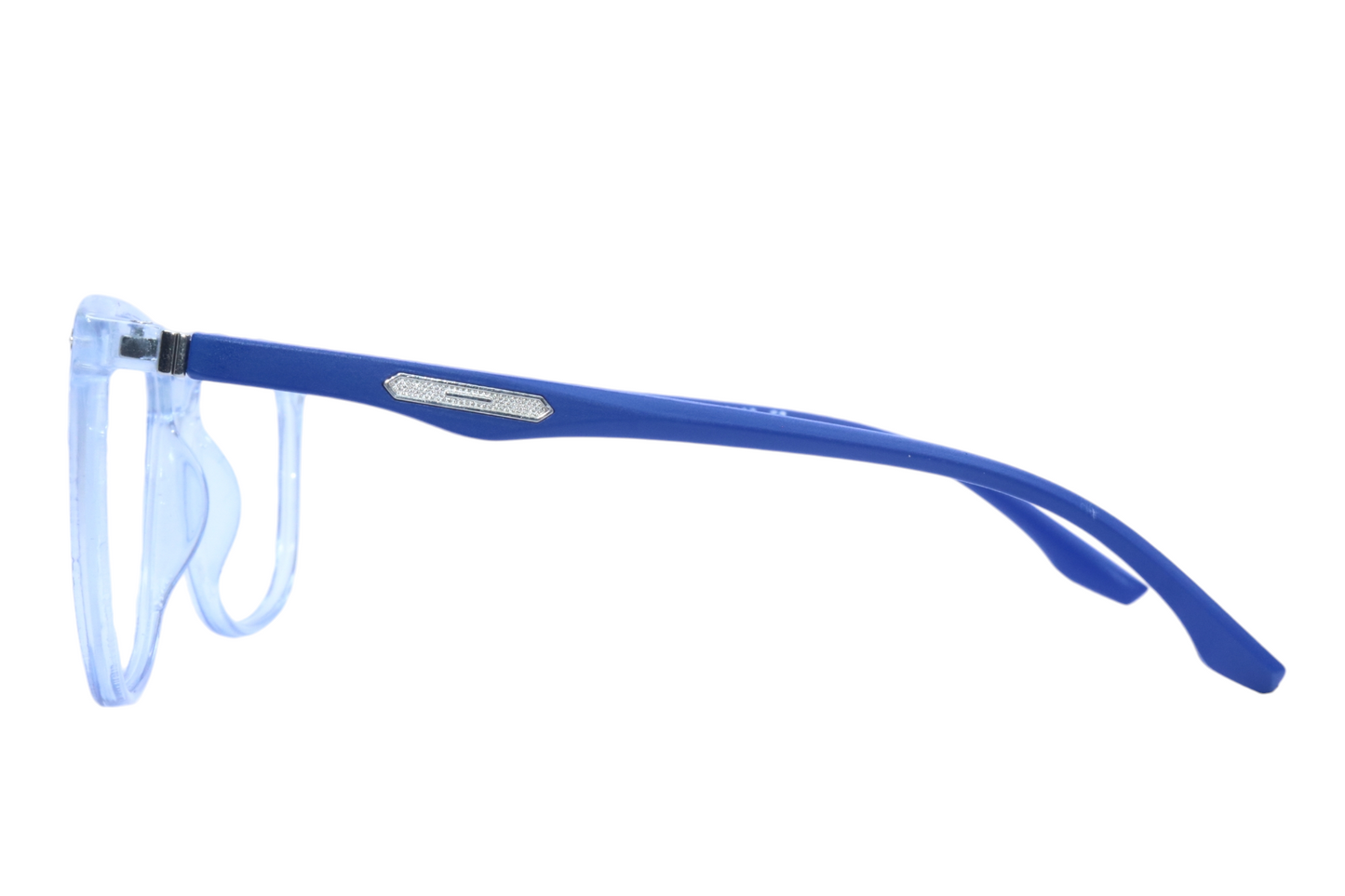 EYERUS 9982 Transparent Blue Square Panto Men's Frame (52-18-140)