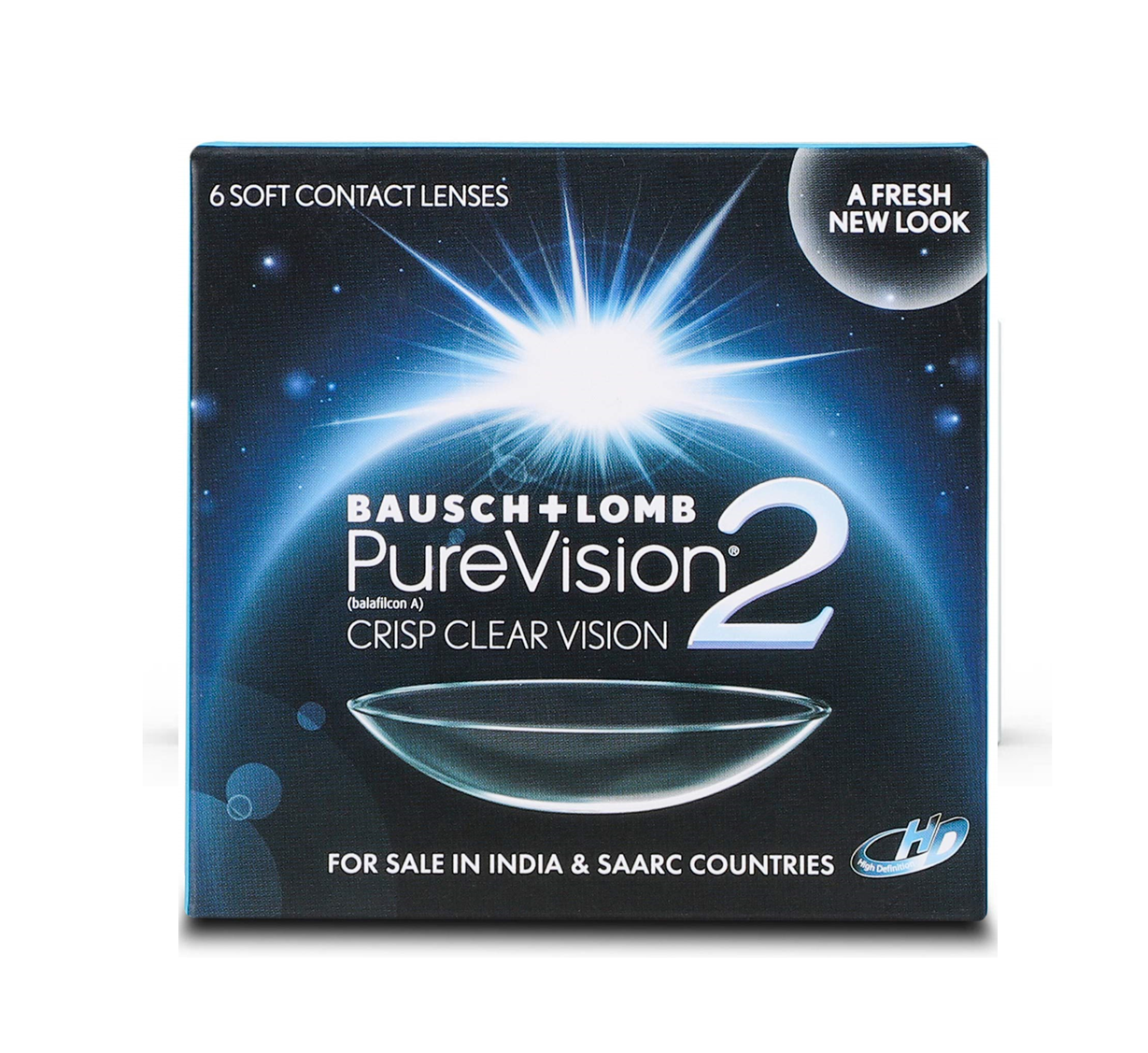 Bausch & Lomb Pure vision 2 spherical Contact Lenses (6 lenses pack)