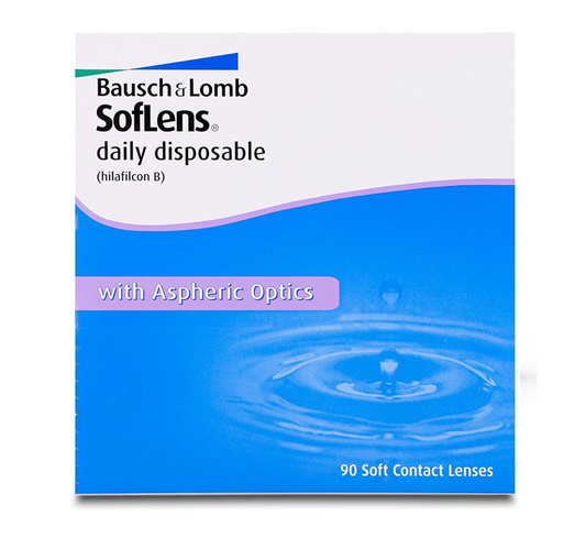 Bausch & Lomb Soft lens daily disposable spherical Contact lenses (90 lens pack)