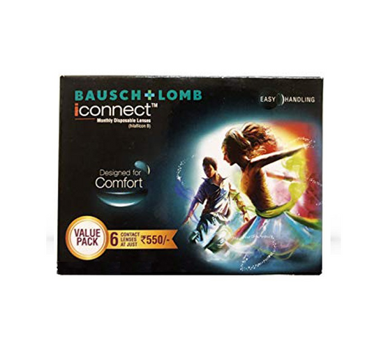 Bausch & Lomb i connect Spherical Contact Lenses (6 lens pack)