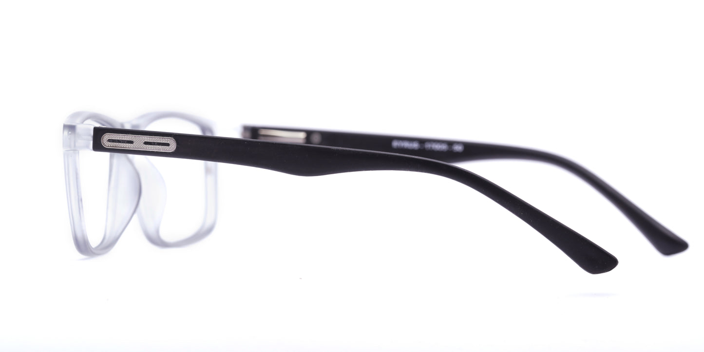 EYRUS 17005 Matte Yellow Rectangular Transparent Acetate Frame (50-18-140 w-137 h-392)