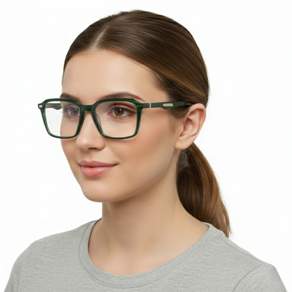 EYRUS 9985 Women's Structured Rectangle Full-Rim Frame (50-18-140)