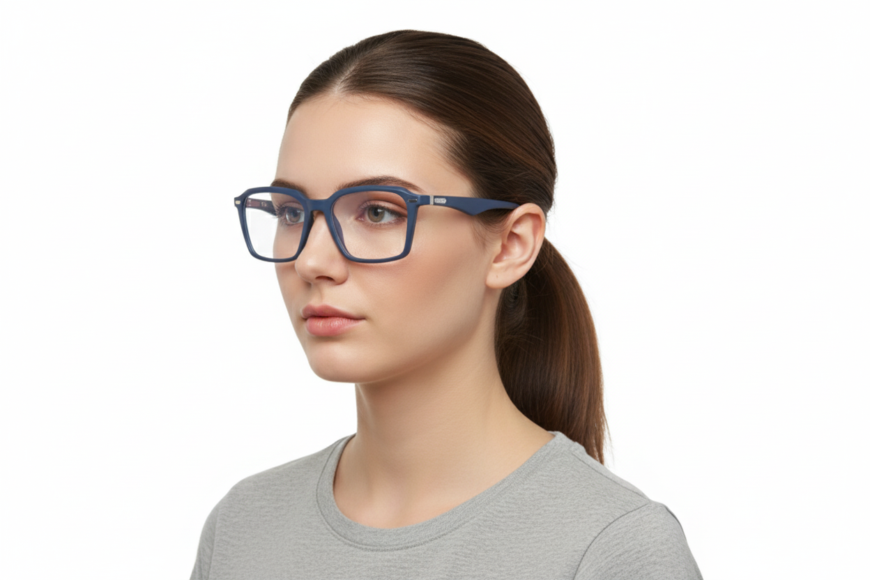 EYRUS 9985 Women's Structured Rectangle Full-Rim Frame (50-18-140)