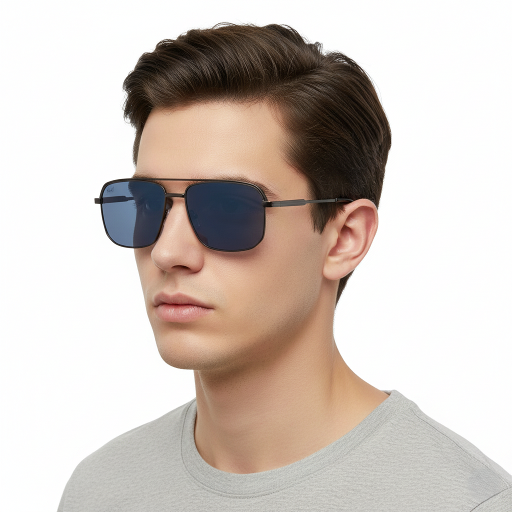 MACV LANGAMULL Modern Aviator-Square Sunglass Frame