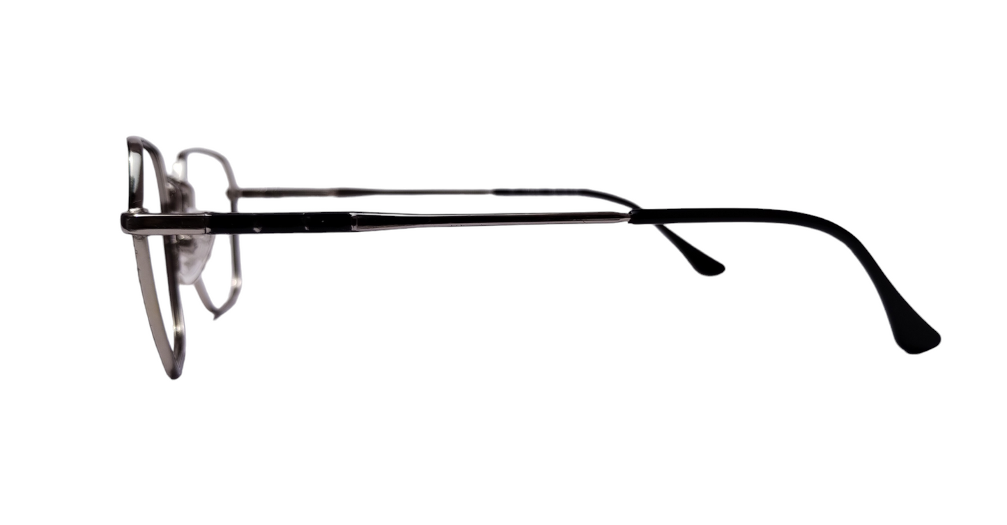 Rexton M-7009 48-20-140 Unisex Silver Angular Prescription Eyewear