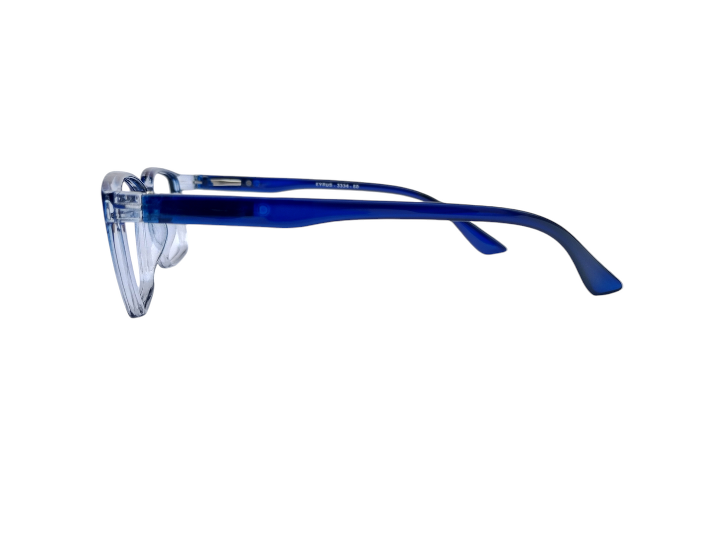 Eyrus 3334 50-18-140 Transparent and blue Unisex Square Prescription Eyewear