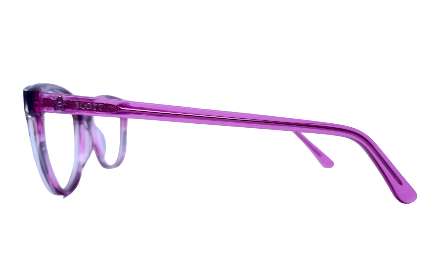 Scott SC 1076 cc 52-18 140 c4 Purple transparent Women's cat eye Frame