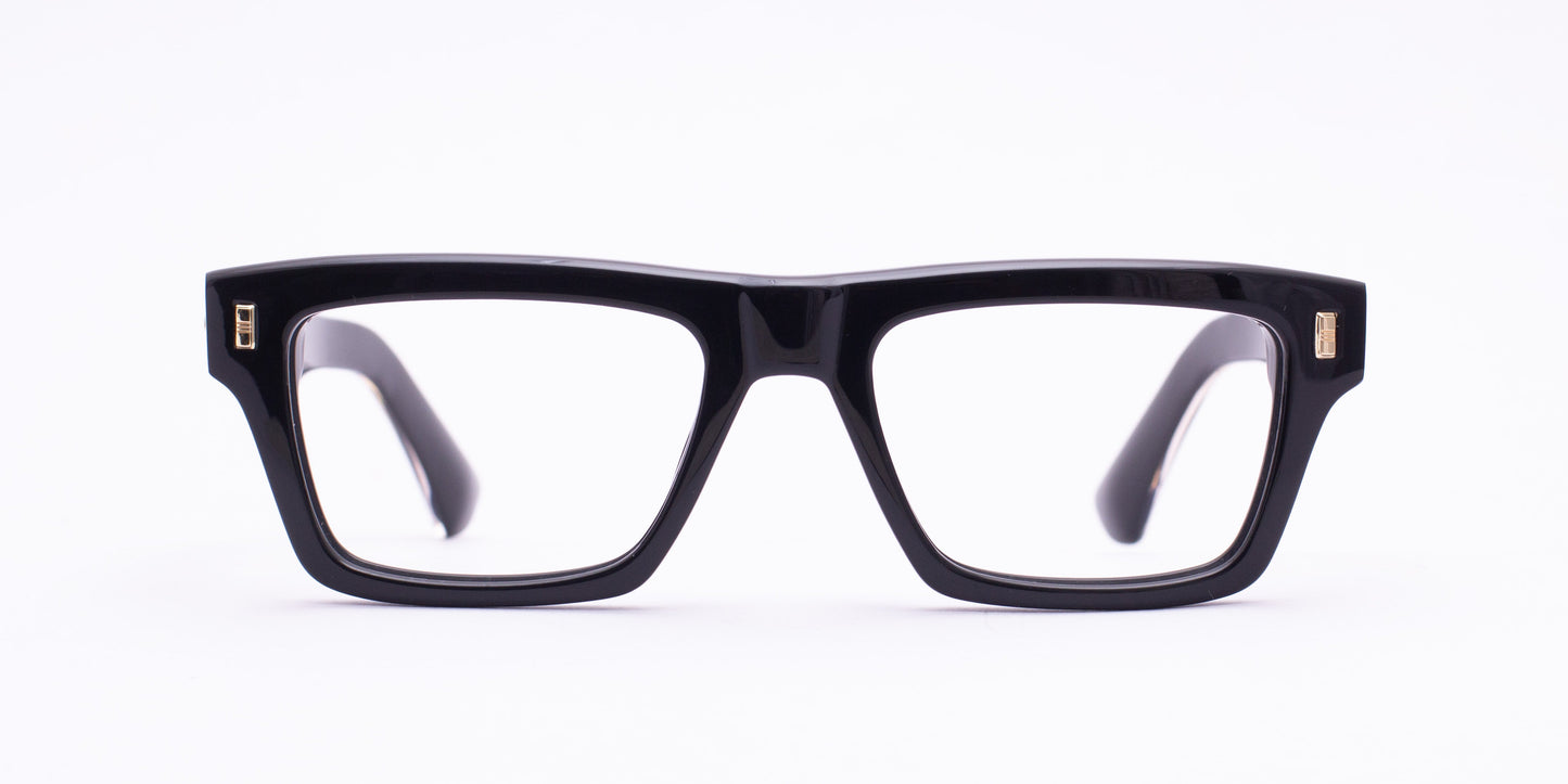 Scott MYSTIQUE Black & Gold Square Full-Rim Acetate Unisex Frame (54-21-145)