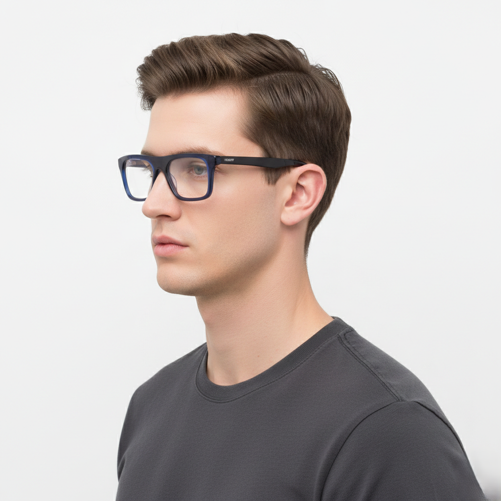 Scott 7045 Blue / Blue & Grey Square Full-Rim Acetate Unisex Frame (53-18-145)