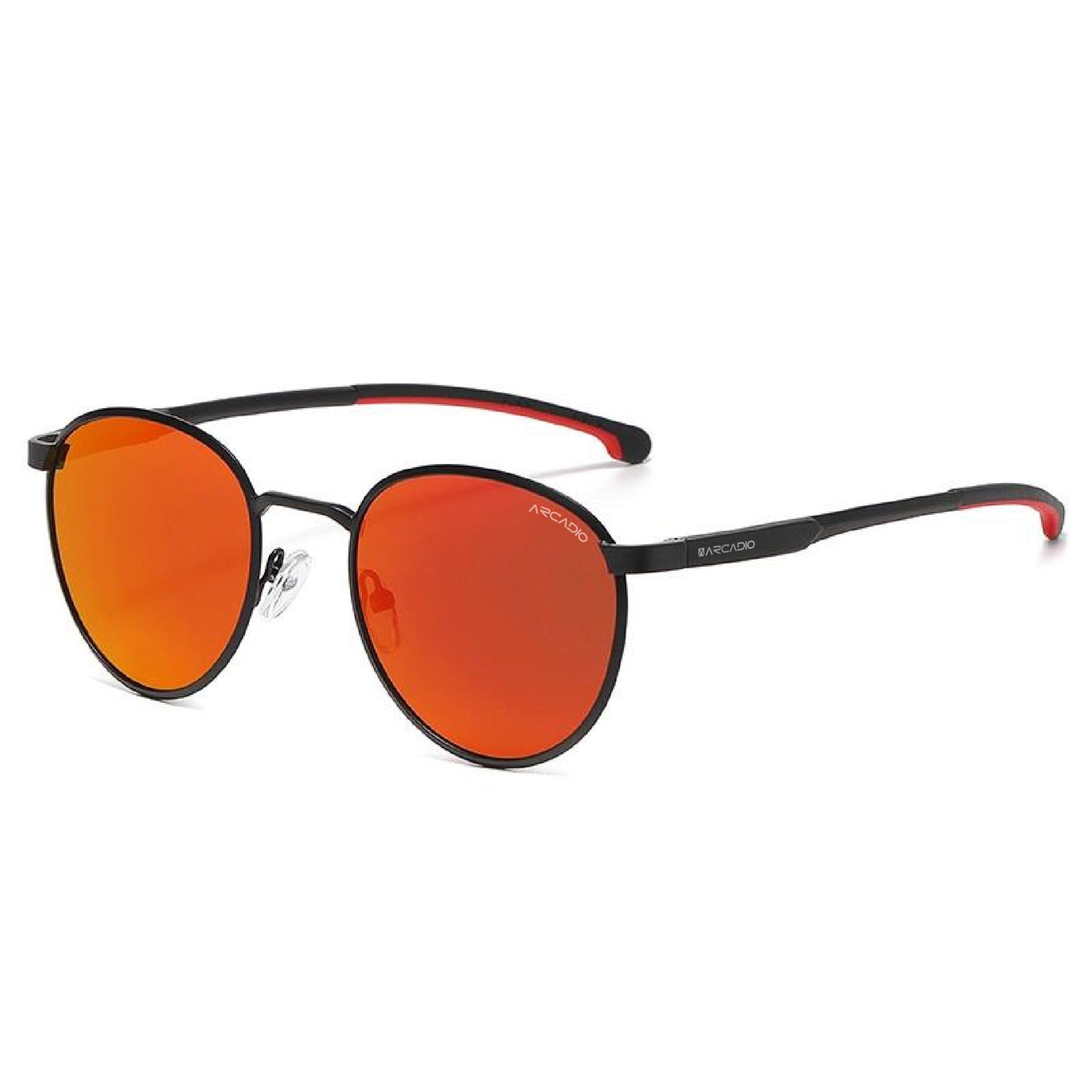 Arcadio AK17253 Round Mens Matte Black Sunglasses