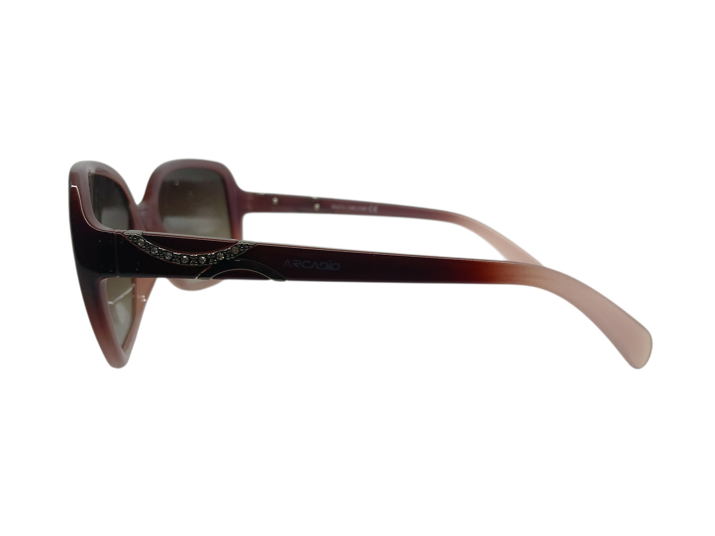 Arcadio AR152 Cat Eye Womens Burgundy Sunglasses