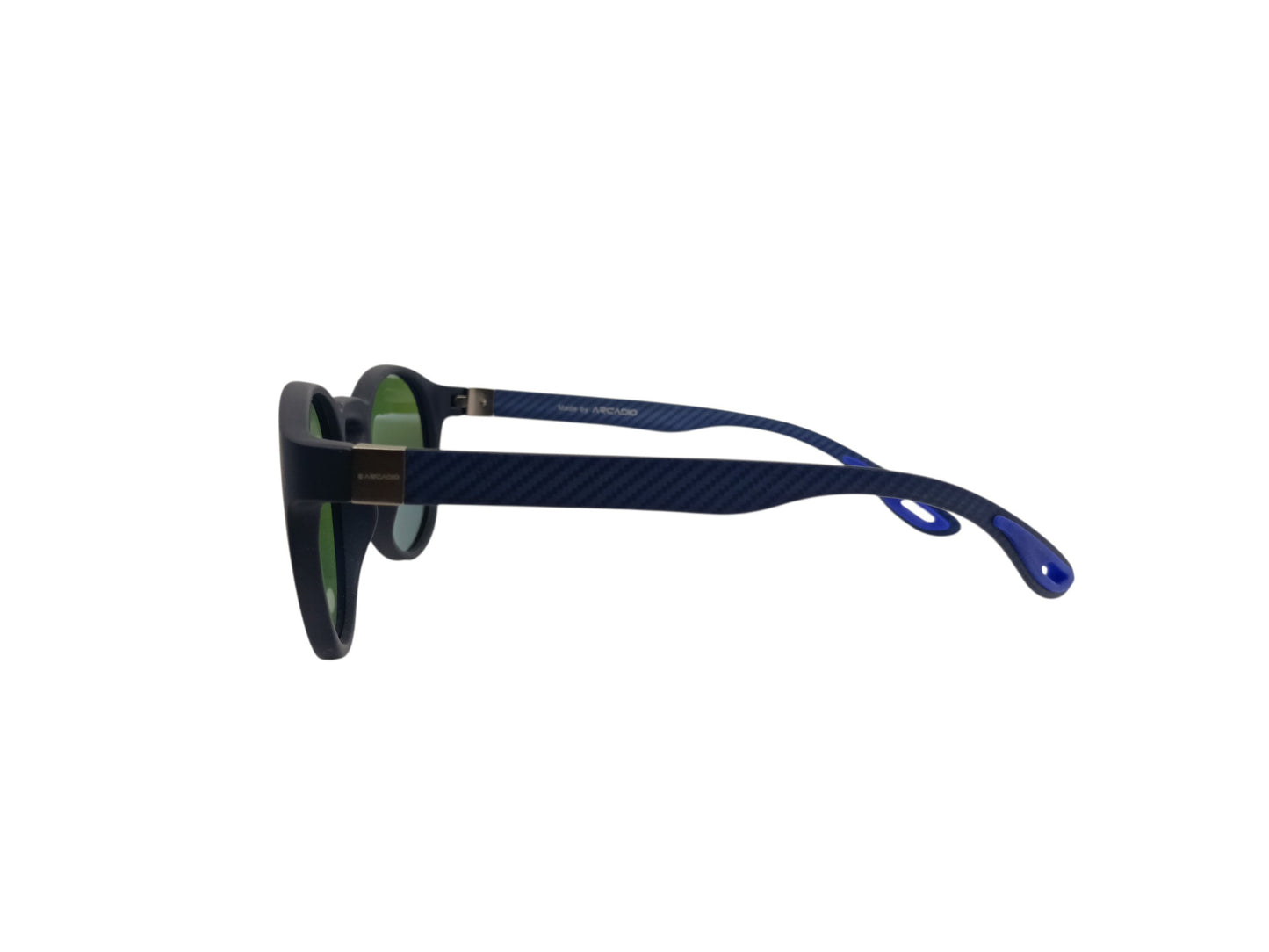 Arcadio FC011 Round Mens Matte Blue Sunglasses