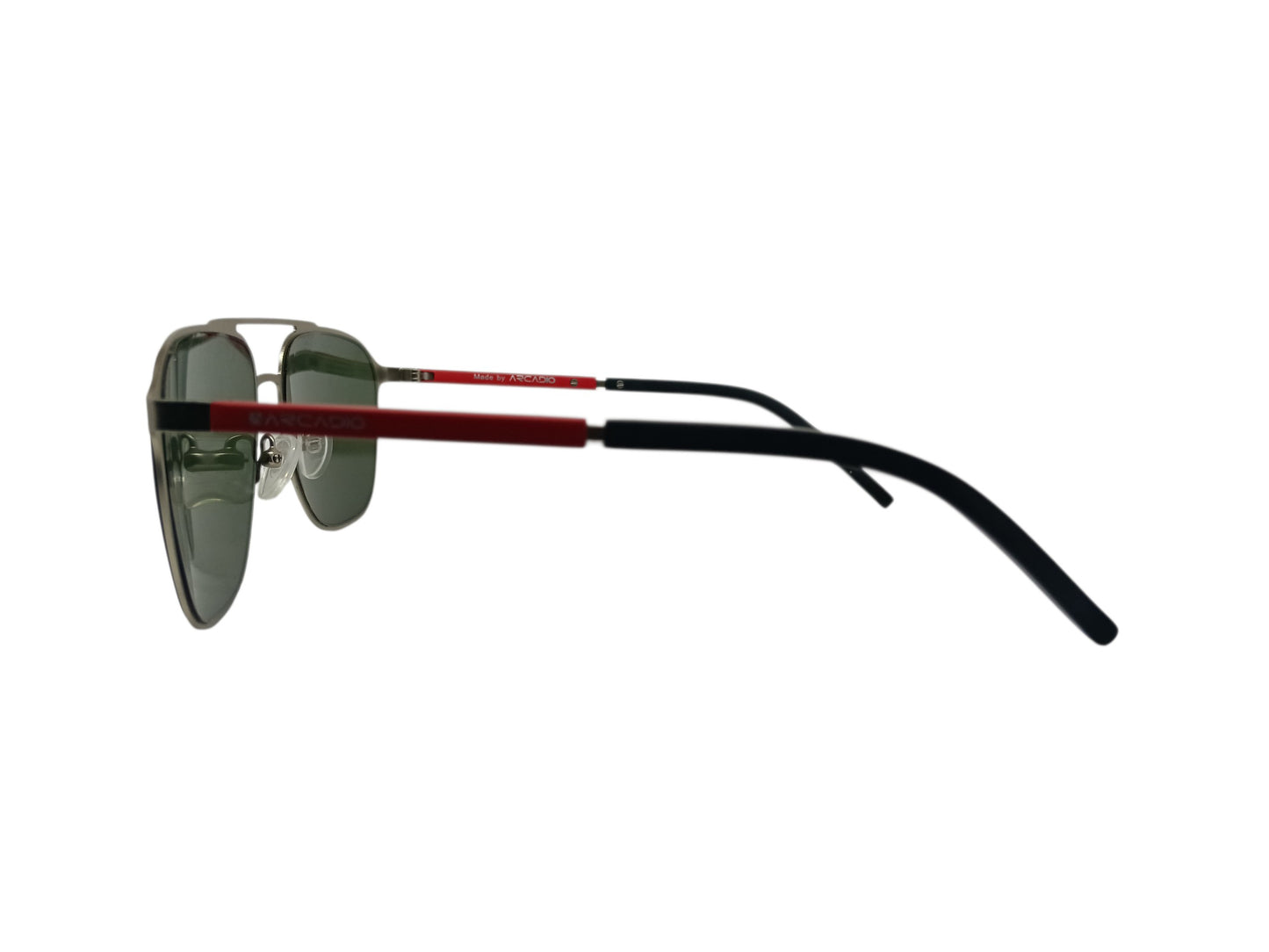 Arcadio PZ5068 Aviator Mens Matte Silver Sunglasses