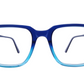 Creyons 6130 52-20-150 Unisex Square Blue Acetate Eyeglasses