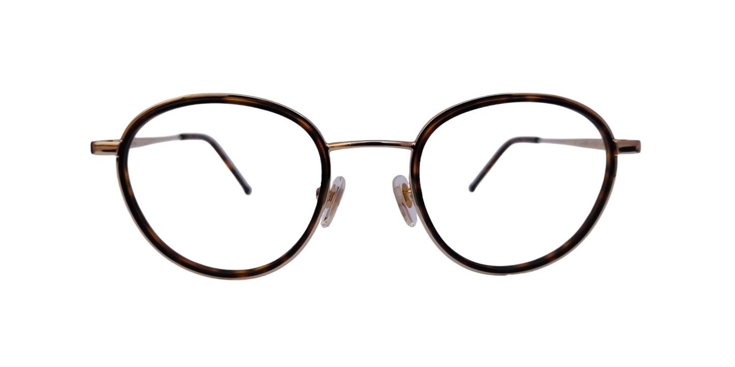 David Jones DJ 0403 47-21-145 Tortoise shell and gold Unisex Prescription Eyewear