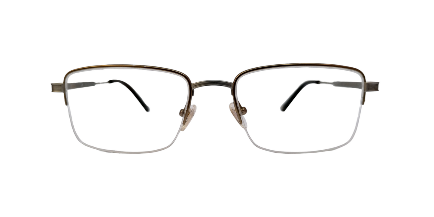 David Jones DJ 0410 55-19-143 c2 Matte Black and Matte Gold Unisex Half metal Prescription Eyewear