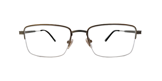 David Jones DJ 0410 55-19-143 c2 Matte Black and Matte Gold Unisex Half metal Prescription Eyewear