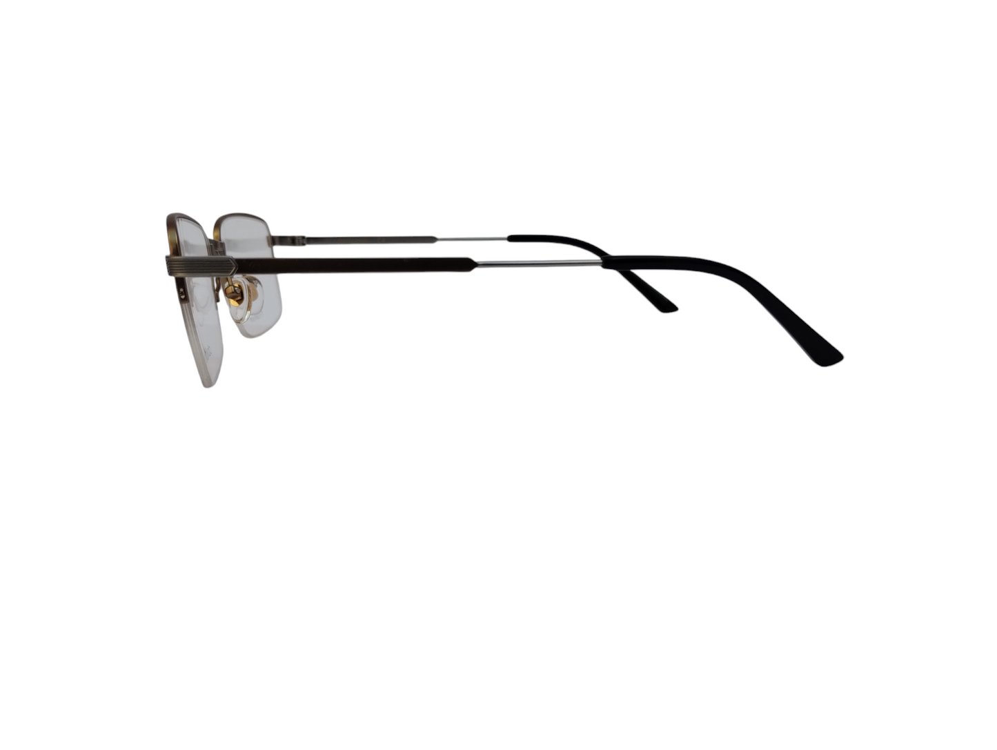 David Jones DJ 0410 55-19-143 c2 Matte Black and Matte Gold Unisex Half metal Prescription Eyewear