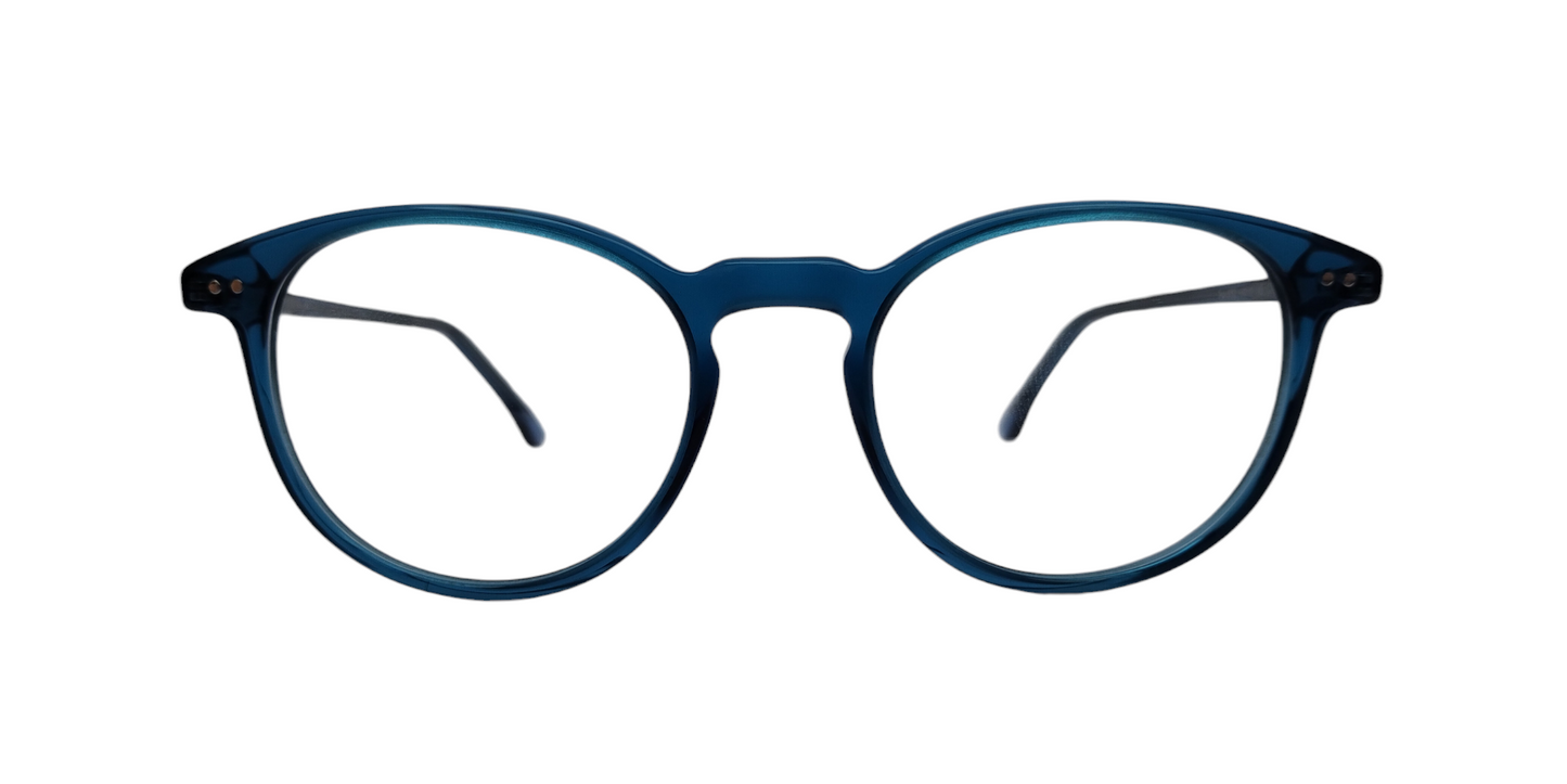 David Jones DJ 2052 48-20-140 C3 Transparent Blue Unisex Prescription Eyewear