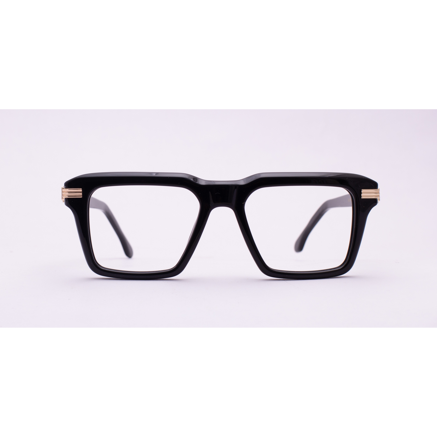 Scott HECTOR Black & Gold Square Full-Rim Acetate Unisex Frame (52-20-145)