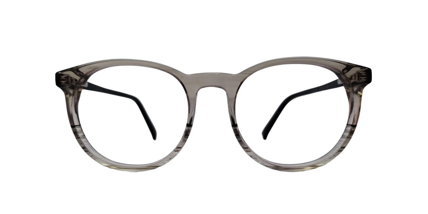 Page 4 La zion 48-18-138 Transparent Grey Round Unisex Prescription Eyewear