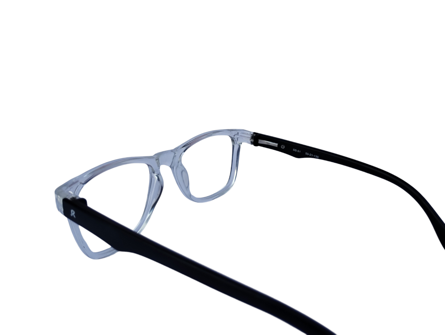 Rio de jaanerio ss-51 50-21-139 Transparent and Matte Black Wayfarer unisex Prescription  Eywear