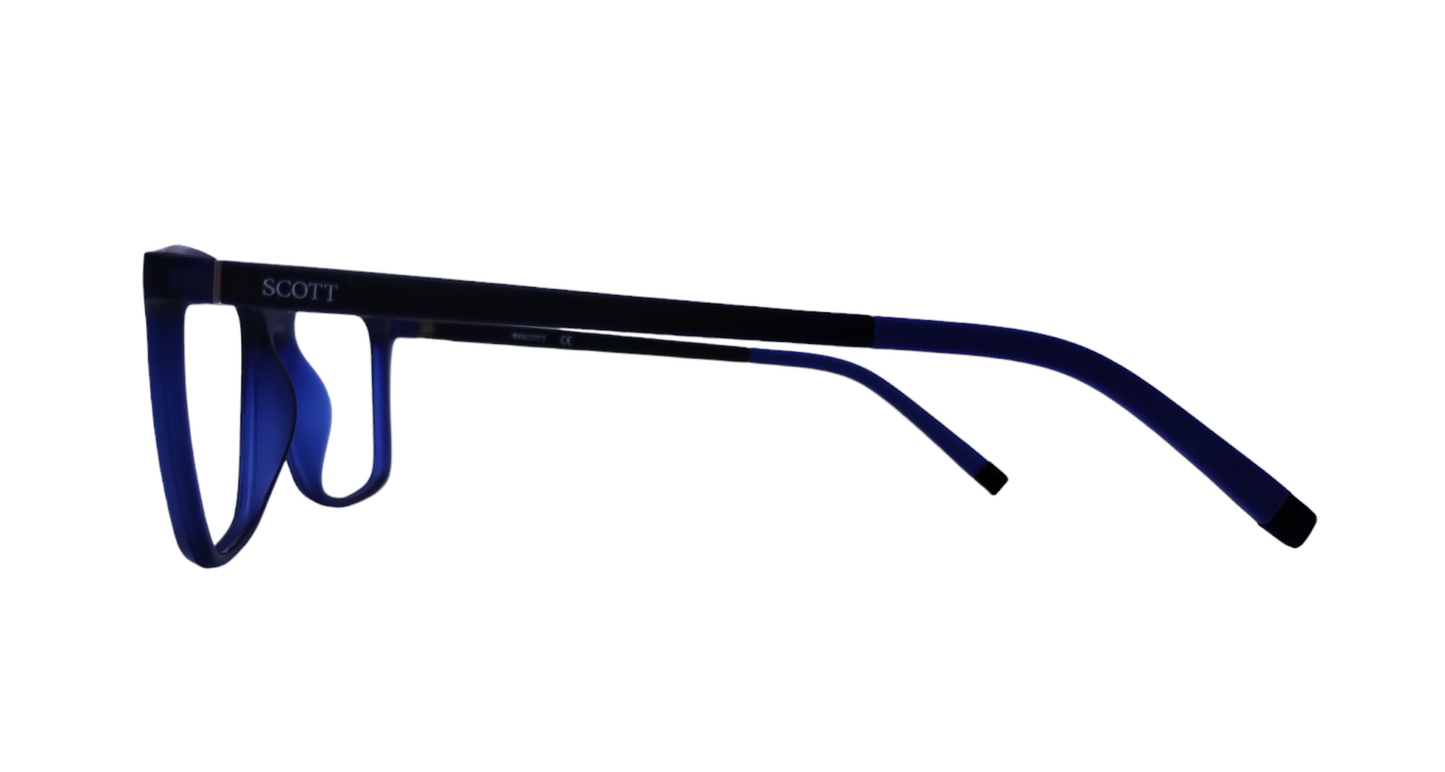 Scott SC 5566 Matt blue Rectangle Clip on Frame