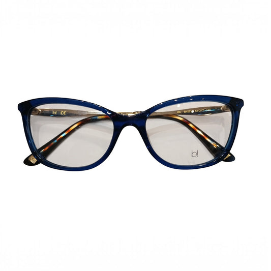 T20 Opticals Agnes Bi 2214 blue acetate cat-eye glasses with stainless steel temples for women