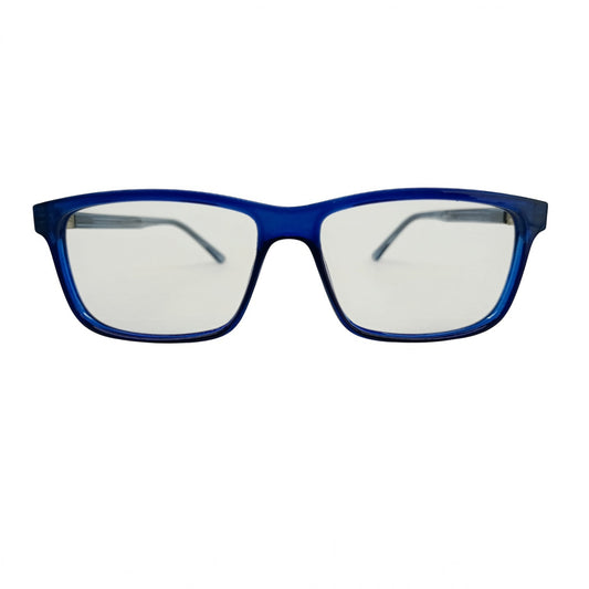 T20 Opticals Growth 1204 rectangular blue plastic eyeglasses with a full-frame design for women.