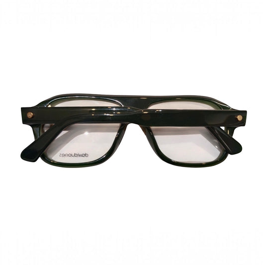 T20 Opticals David Jones DJ-2281 aviator full-frame eyeglasses in dark green acetate for men