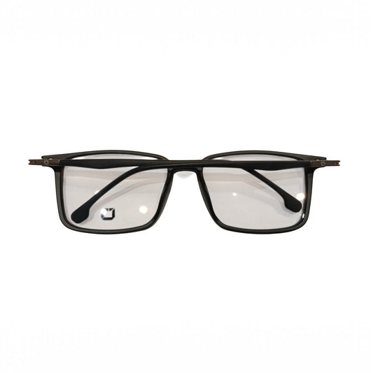 T20 Opticals David Jones MOD.08010 black rectangle full-frame eyeglasses for men made from durable TR90 material.