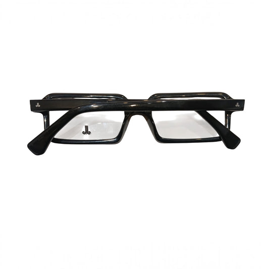 T20 Opticals David Jones DJ-1851 black acetate rectangle full-frame eyeglasses for men