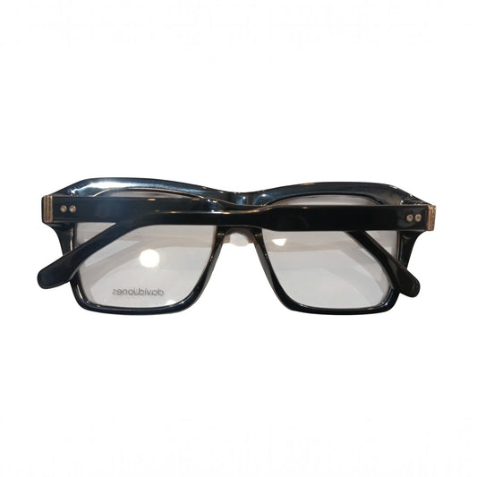 T20 Opticals David Jones DJ-2328 black acetate full-frame Wayfarer eyeglasses for men