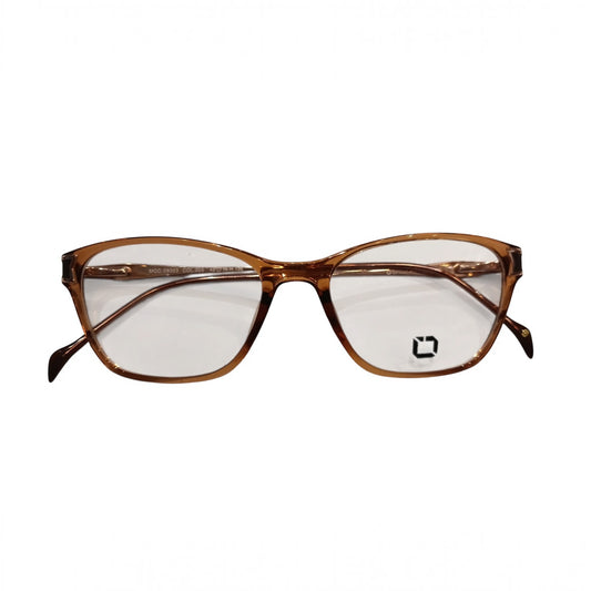 T20 Opticals David Jones MOD.08003 brown cat-eye eyeglasses with a durable TR90 full-frame and stainless steel temples.
