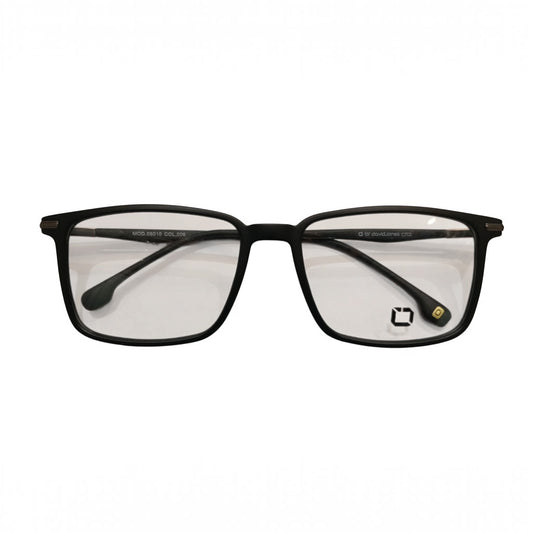 T20 Opticals David Jones MOD.08010 black rectangle full-frame eyeglasses for men made from durable TR90 material.