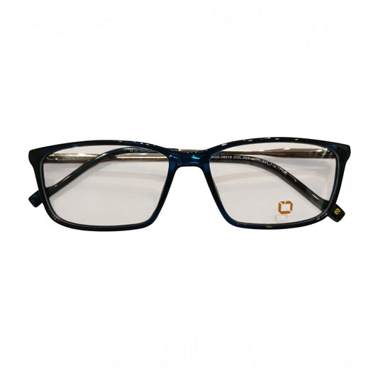 T20 Opticals David Jones MOD.08018 rectangle full-frame eyeglasses in dark blue with stainless steel temples