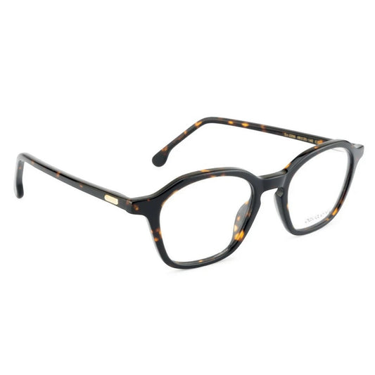 T20 Opticals David Jones DJ-2296 angular full-frame eyeglasses in a classic tortoiseshell acetate finish.