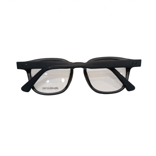 T20 Opticals David Jones DJ-2315 matte black acetate Wayfarer eyeglasses with a classic full-frame design.