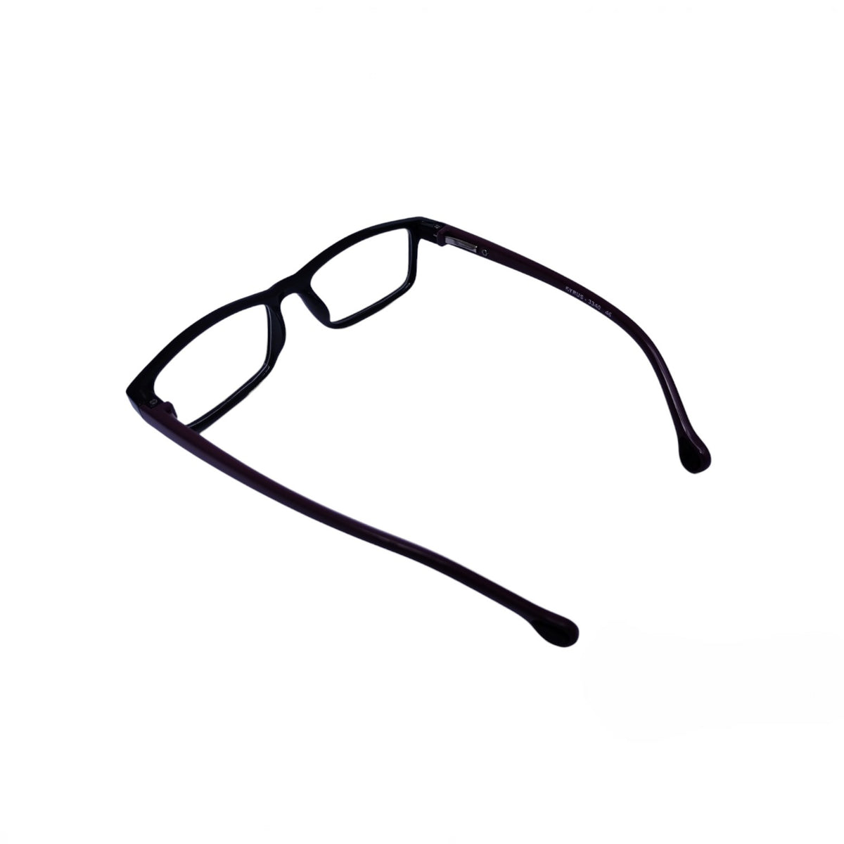 T20 Opticals EYERUS KIDS 3340 dark purple rectangle plastic junior glasses frame viewed from above